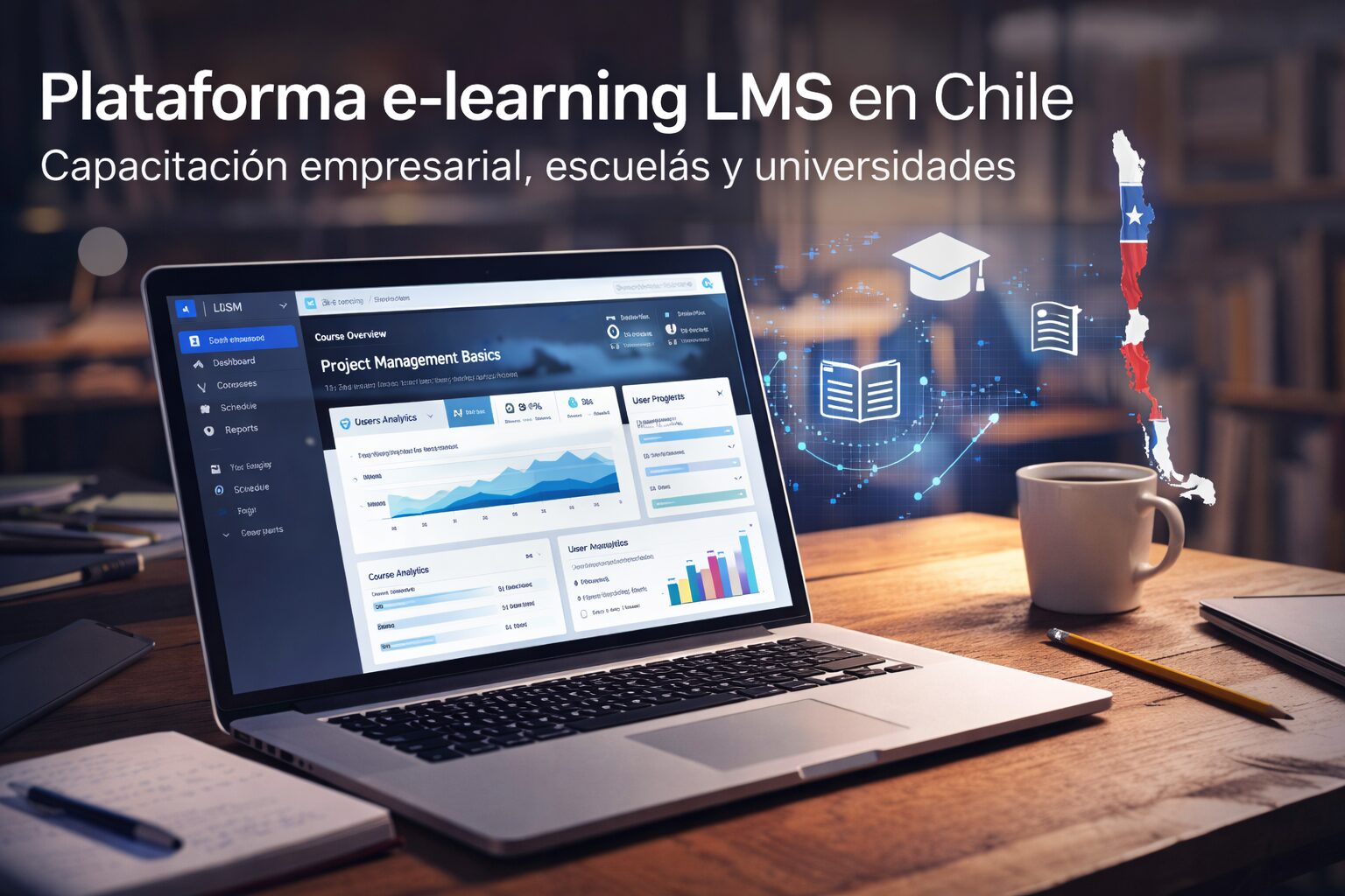 Plataforma e-learning LMS en Chile para cursos online, aulas virtuales y capacitación digital
