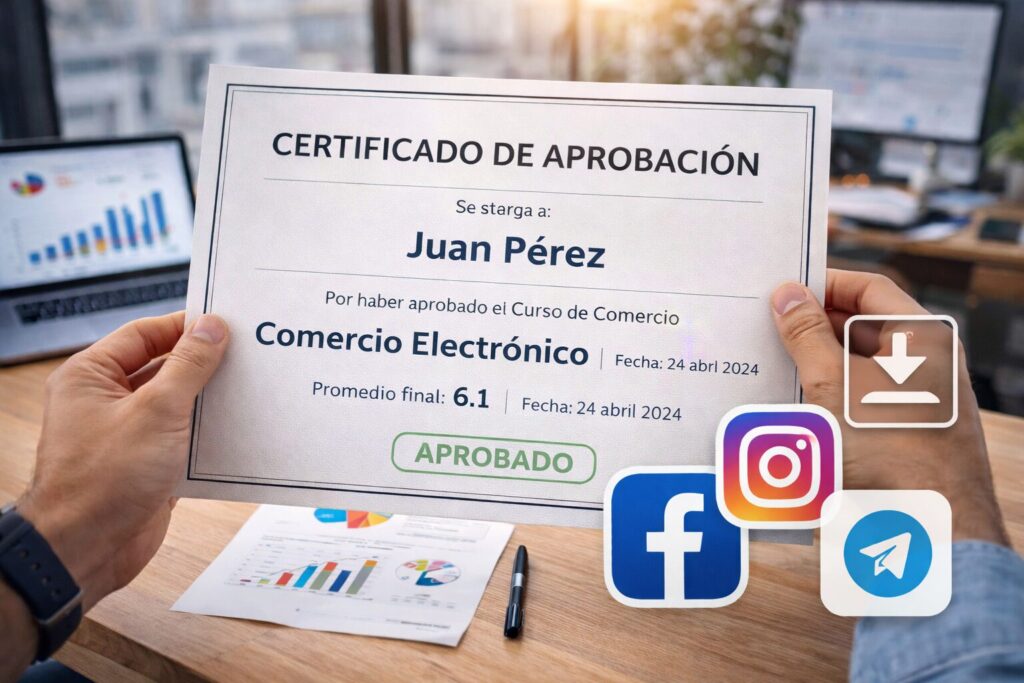 Certificado del Curso de Comercio Electrónico