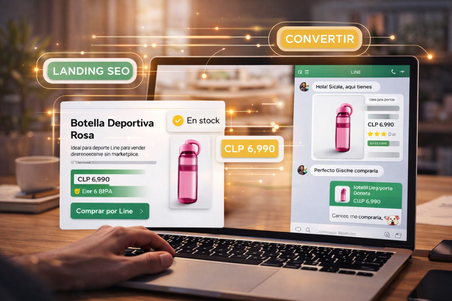Landing SEO conectada a Line para vender sin marketplace