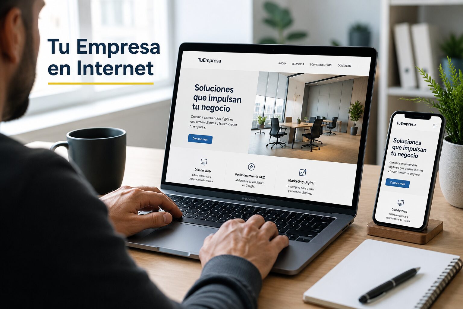 Tener un sitio web profesional para atraer clientes en Google
